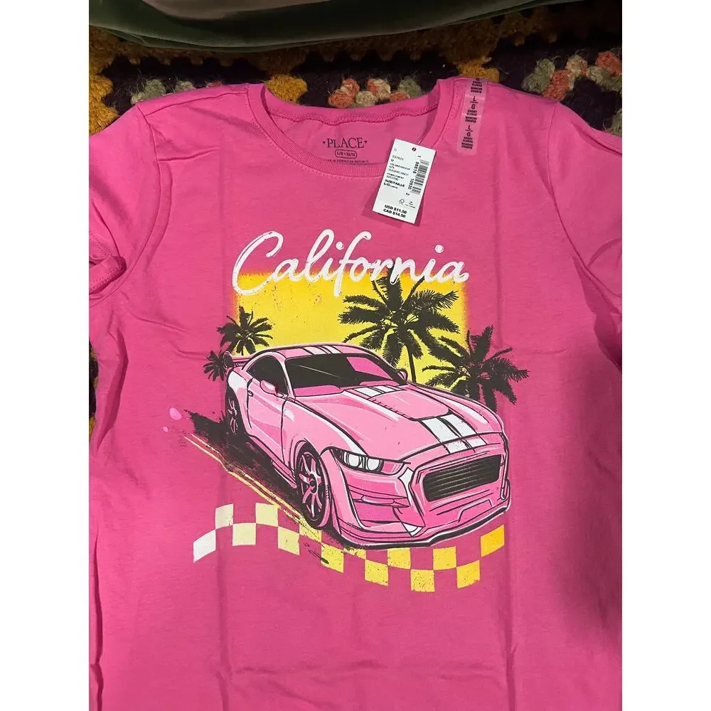 Girls TCP Graphic T shirt Bundle size 10-12 pink green